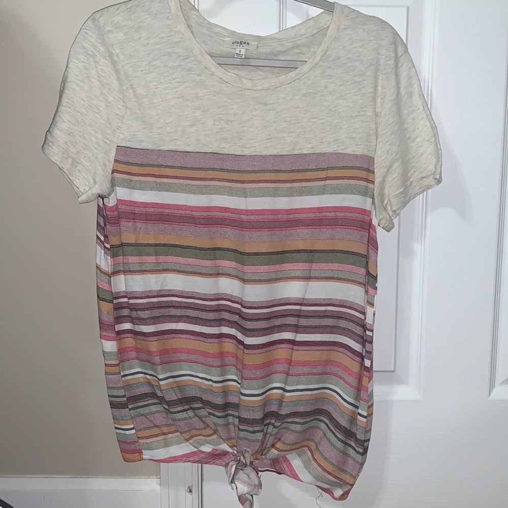 flowy tie shirt